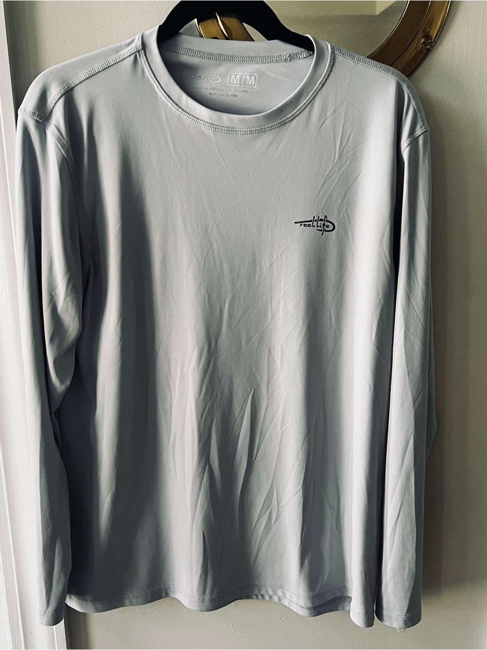 Reel-Life Men's Long Sleeve Performance Shirt - Light Gray